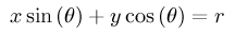 xcos(theta) + ysin(theta) = r